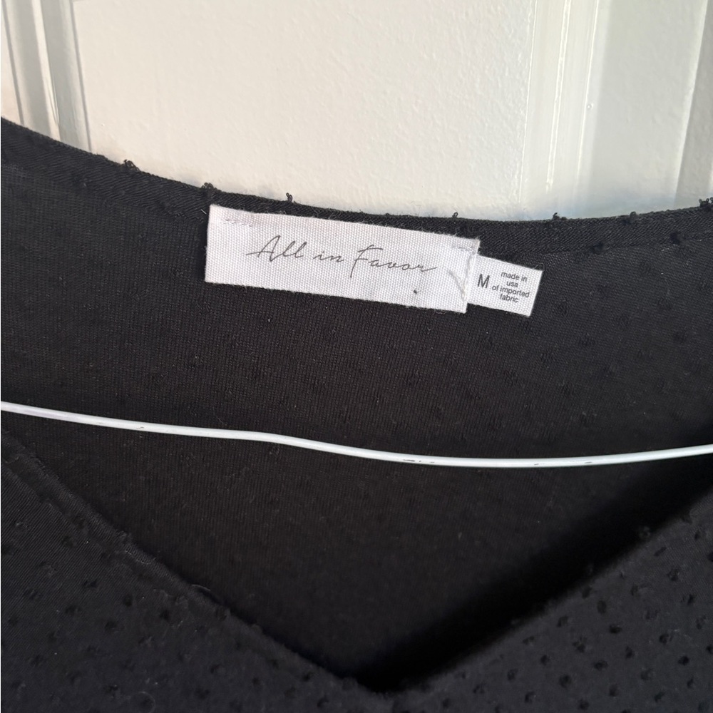 All in Favor Whimsigoth Black Smocked Long Sleeve Blouse - Picture 2 of 3